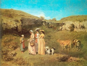 Courbet: Fanciulle del villaggio